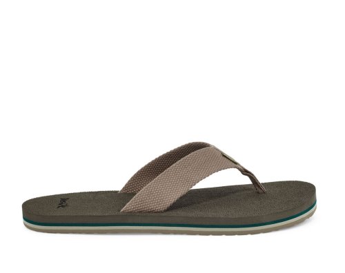 Sanuk Beer Cozy Stacker Webbing - Sanuk Flip Flops Mens Dark Grey - Philippines MVXAZH014